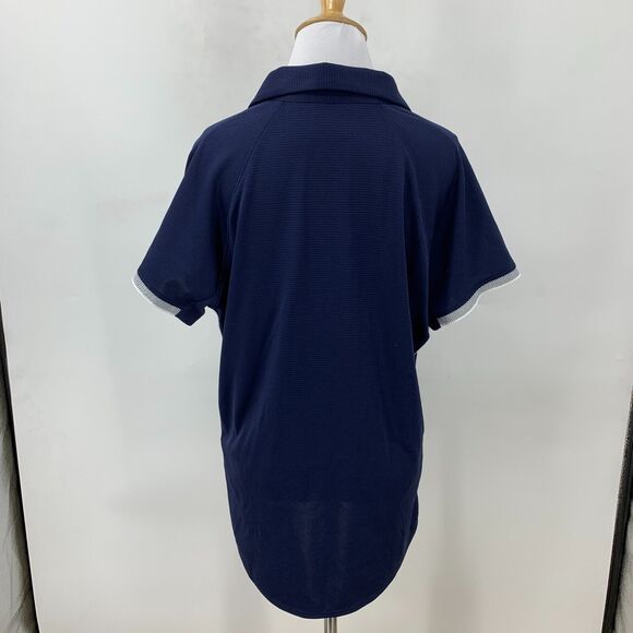 Under Armour Polo Shirt Womens L Large Navy HeatGear Hill Learning Academy Logo - Picture 5 of 11